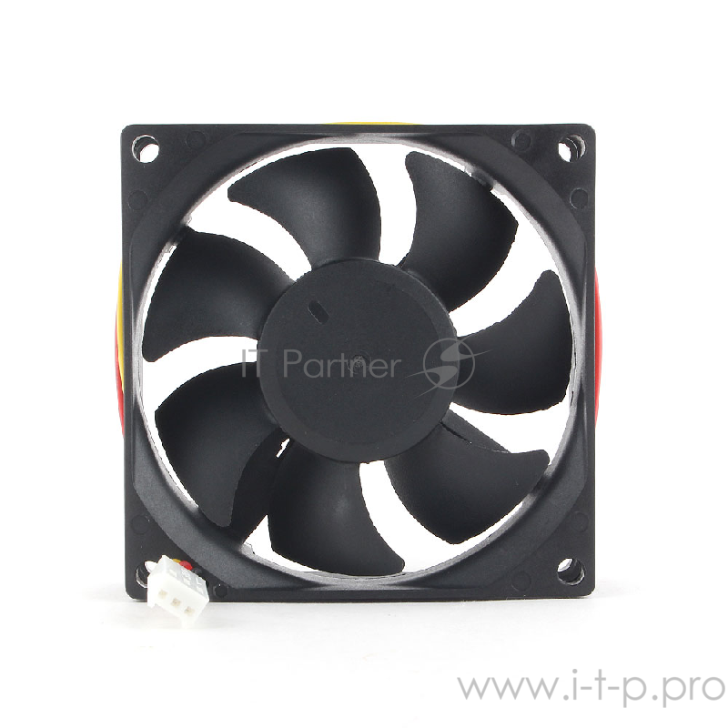 Вентилятор Gembird, 80x80x25, гидродинамический, 3 pin, провод 30 см