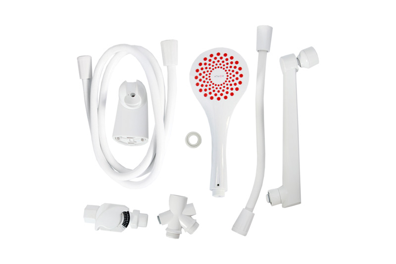 Водонагреватель Atmor LOTUS 5K Универсал (combi) проточный душевая головка гибкий шланг-1,5м кронштейн кухонный гусак комплект сменных и уплотнительных колец, тройник-переключатель, Механическое управление. 2 года