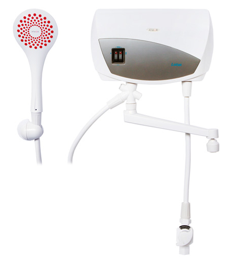 Водонагреватель Atmor LOTUS 5K Универсал (combi) проточный душевая головка гибкий шланг-1,5м кронштейн кухонный гусак комплект сменных и уплотнительных колец, тройник-переключатель, Механическое управление. 2 года