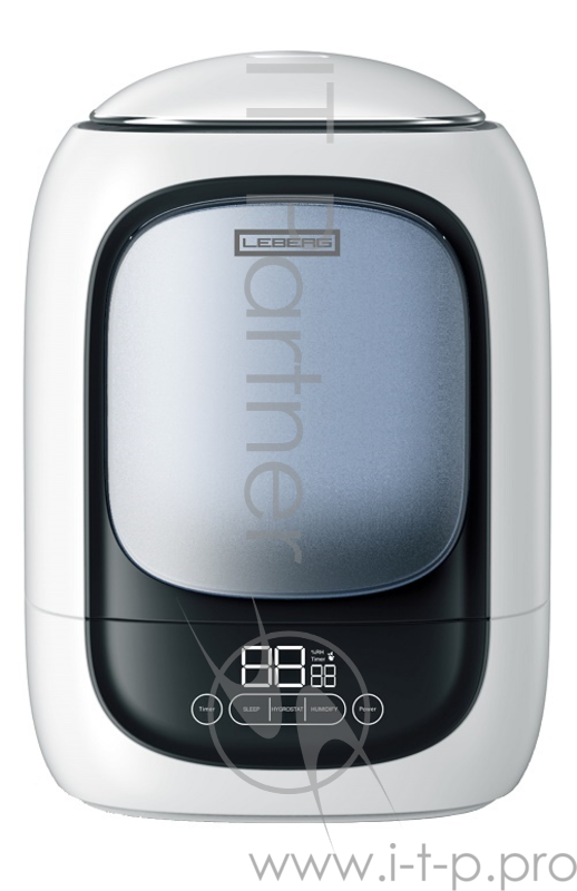 Увлажнитель воздуха Leberg LH-19A, сенсорное управление, LCD дисплей, S-20/25 м?, объём 4.5 л., 320 мл/ч., белый