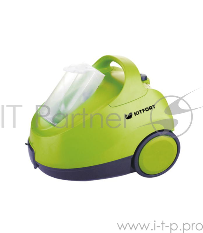 Пароочиститель напольный Kitfort КТ-912 2000Вт зеленый/серый