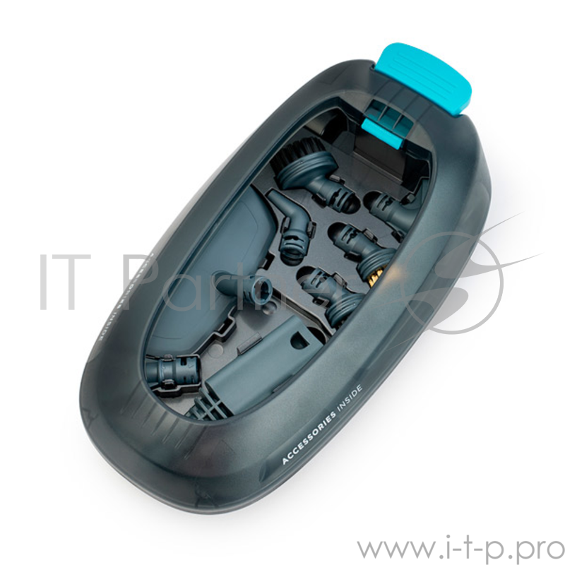 Пароочиститель напольный Kitfort КТ-914 1500Вт белый/голубой