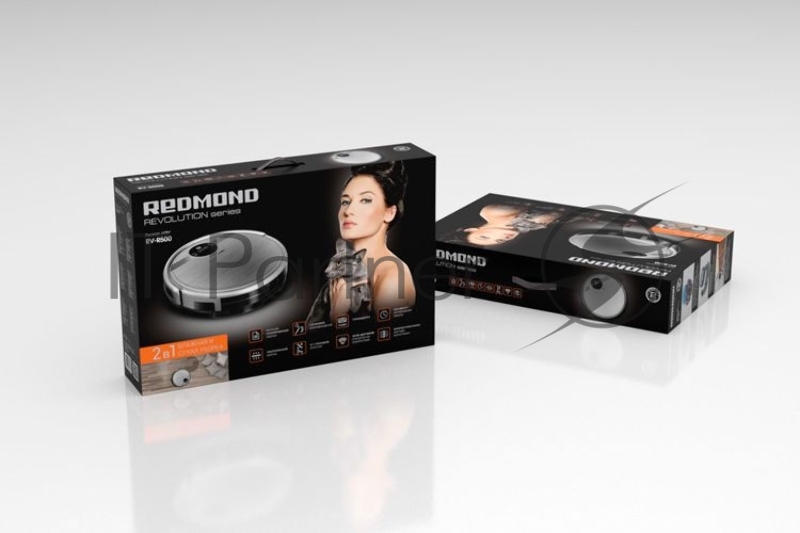 Пылесос-робот Redmond RV-R500 15Вт серебристый/черный