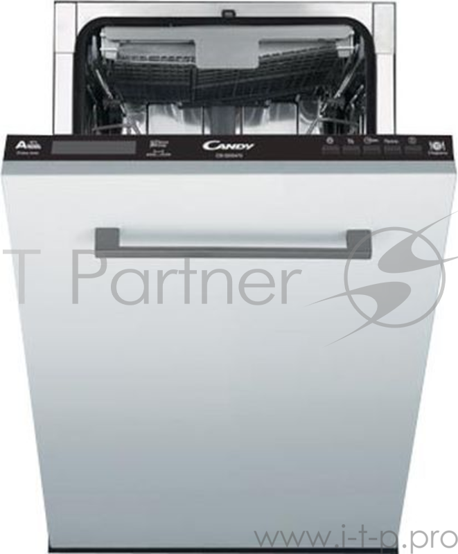 Встраиваемая посудомоечная машина CANDY 82х44.86х57 см, 10 комплектов, 3-я корзина, 8 программ, 47 дБ, DIGIT интерфейс, таймер, расход 9 л, 1/2 загрузка, Aqua stop