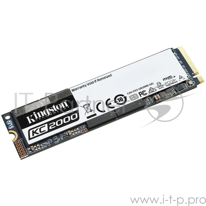 Диск SSD Kingston 1000GB KC2000 M.2 2280 NVMe SSD up to 3,200/2,200MB/s EAN: 740617293623