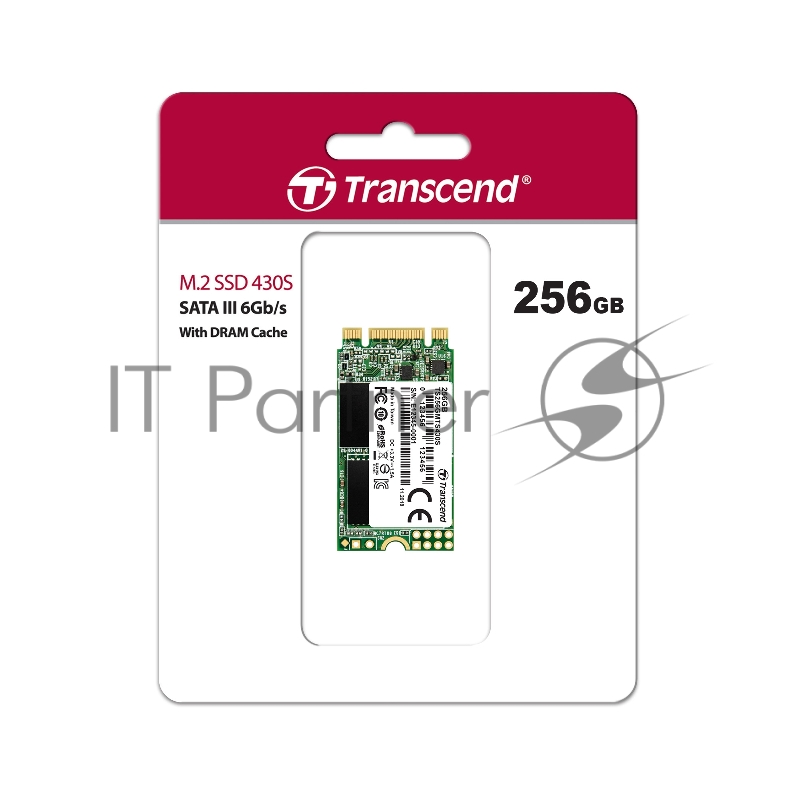 Накопитель SSD Transcend M.2 MTS430 SATA-III 256GB <TS256GMTS430S> 3D NAND TLC