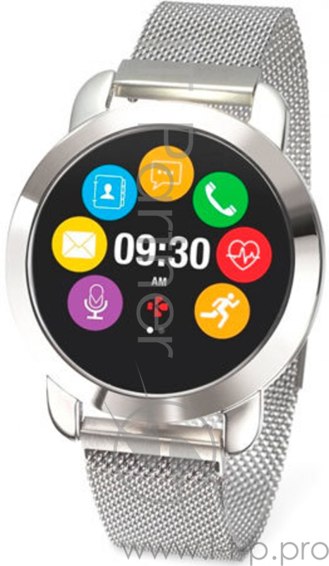 Фитнес-трекер MyKronoz ZeCircle2 Premium цвет серебро, миланский сетчатый браслет серебро