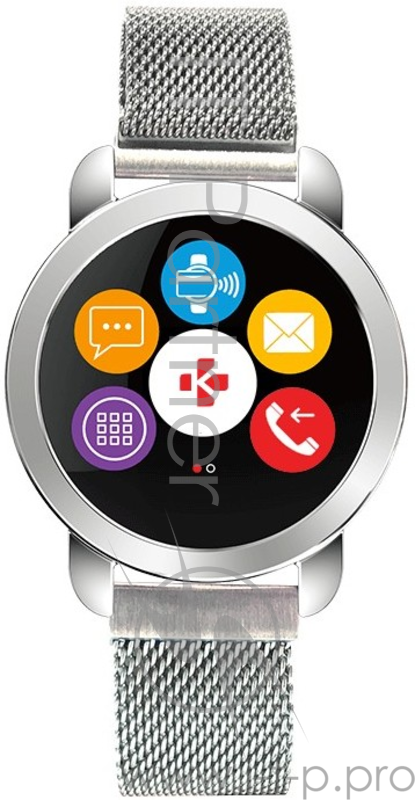 Фитнес-трекер MyKronoz ZeCircle2 Premium цвет серебро, миланский сетчатый браслет серебро