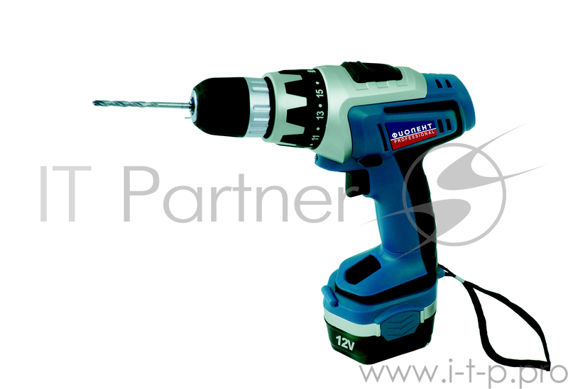 Акк.дрель ФИОЛЕНТ ДША-1-10-РЭ3-12 12.0B 2x1.3Ач NiCd 0-400/0-1200об/мин, зар.1ч, в кейсе