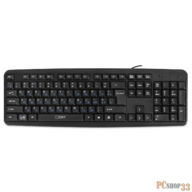 Клавиатура CBR KB 106 Black PS/2, Клавиатура 107 кл., офисн.