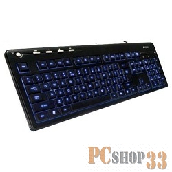 Клавиатура Keyboard A4Tech KD-126-1 USB (Черный + син. подсветка) 618754
