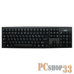 Клавиатура CBR KB 108 Black USB, Клавиатура 104 кл. + регул. громк., офисн., переключение языка 1 кнопкой