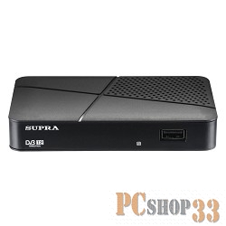 Цифровая ТВ приставка SUPRA SDT-75 {внешний TV-тюнер, цифровой, работает без компьютера, вывод HD-изображения, пульт ДУ}