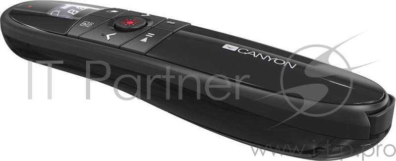Беспроводной презентер CANYON CNS-CP03, 2.4Ghz laser wireless presenter, red laser indicator, LCD display timer, Black