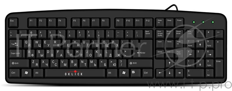 Клавиатура Oklick 100M черный PS/2