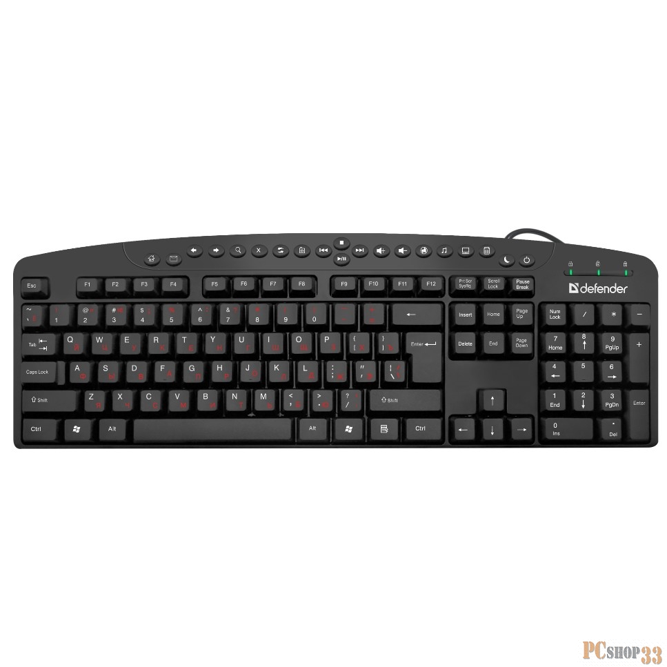 Проводная клавиатура Atlas HB-450 RU,черный,мультимедиа 124 кн