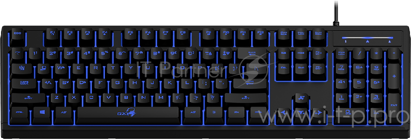 Клавиатура Genius Gaming keyboard K6, membrane, 104 keys, 12 hotkey, 19 keys in one, color light, black. (DR31310476102)