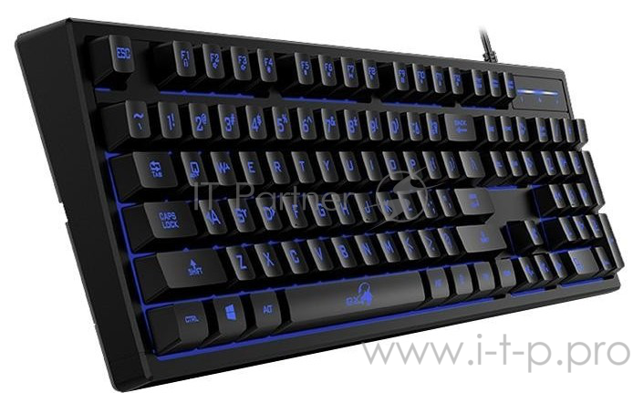 Клавиатура Genius Gaming keyboard K6, membrane, 104 keys, 12 hotkey, 19 keys in one, color light, black. (DR31310476102)