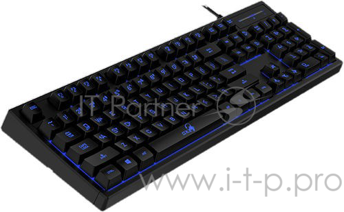 Клавиатура Genius Gaming keyboard K6, membrane, 104 keys, 12 hotkey, 19 keys in one, color light, black. (DR31310476102)