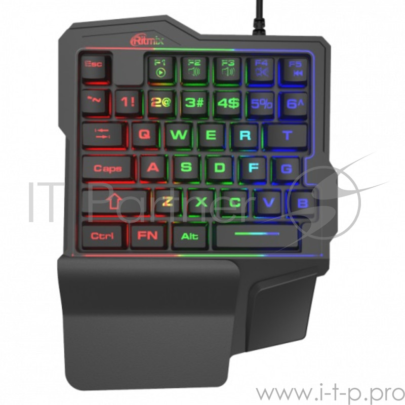 Клавиатура (игровой блок) RITMIX RKB-209 BL Gaming, КЛ:35, кабель 150 см, USB, многоцветн. подсветка