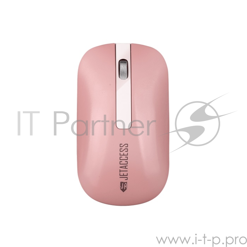 Беспроводной набор мультимедийной слим-клавиатуры и мыши Jet.A SlimLine KM30 W,1xUSB ин,бело-розовый