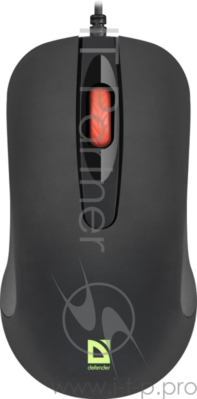 Проводная оптическая мышь Defender Ultra Classic MB-280 7цветов,3кнопки,1000dpi,черный