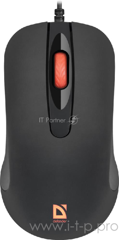 Проводная оптическая мышь Defender Ultra Classic MB-280 7цветов,3кнопки,1000dpi,черный