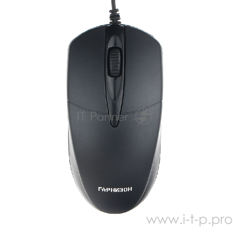 Мышь Гарнизон GM-220XL, USB, чип- Х, черный, 2 метра,1000 DPI, 2кн.+колесо-кнопка