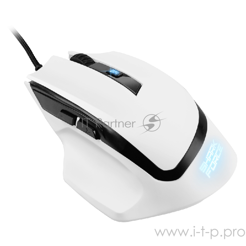 Игровая мышь Sharkoon SHARK Force white (6 кнопок, 1600 dpi, USB)