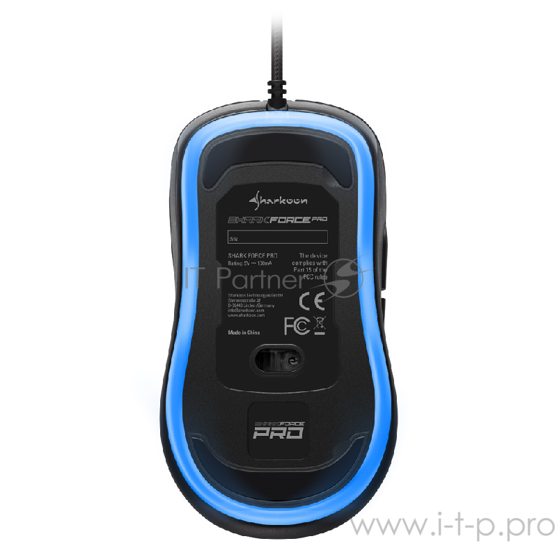 Игровая мышь Sharkoon SHARK FORCE PRO Black (6 кнопок, 3200 dpi, USB)