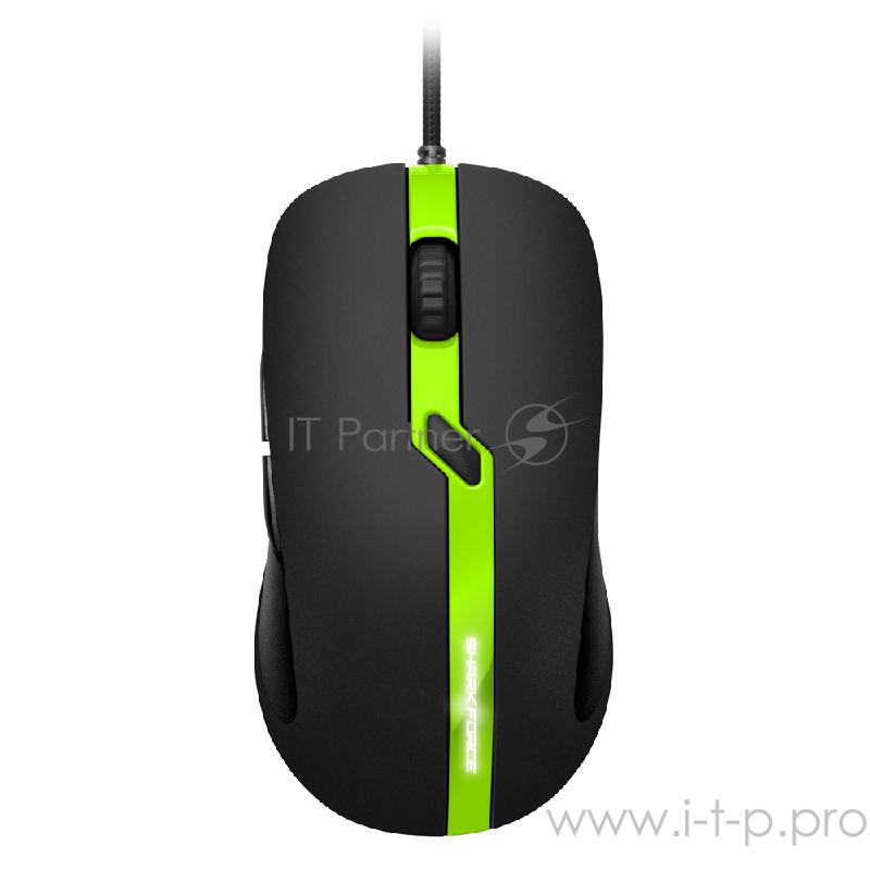 Игровая мышь Sharkoon SHARK FORCE PRO green (6 кнопок, 3200 dpi, USB)