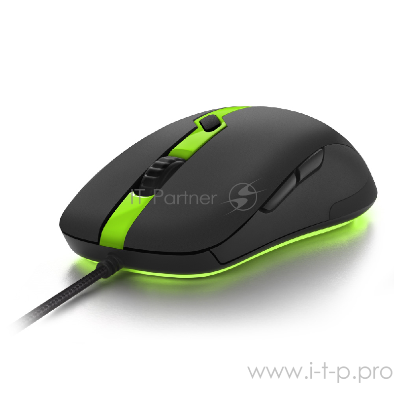 Игровая мышь Sharkoon SHARK FORCE PRO green (6 кнопок, 3200 dpi, USB)