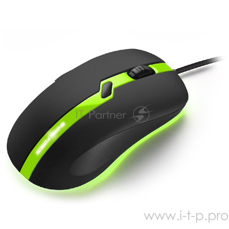 Игровая мышь Sharkoon SHARK FORCE PRO green (6 кнопок, 3200 dpi, USB)