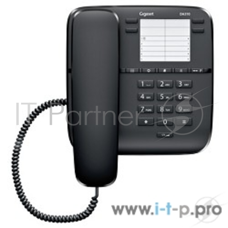 Телефон Gigaset DA310 (IM) Black. Телефон проводной (черный)