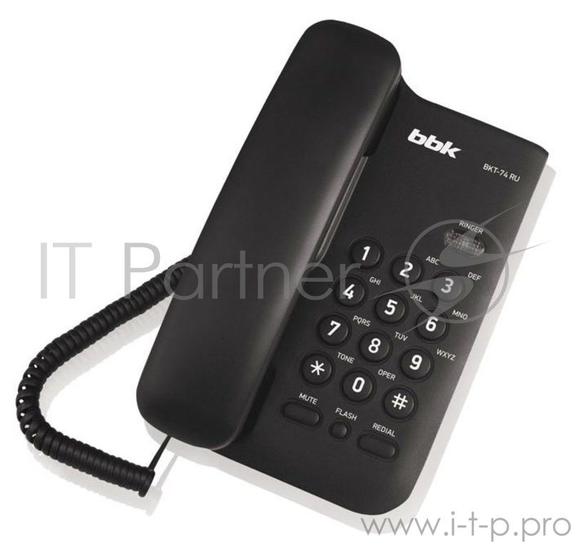 Телефон проводной BBK BKT-74 RU черный
