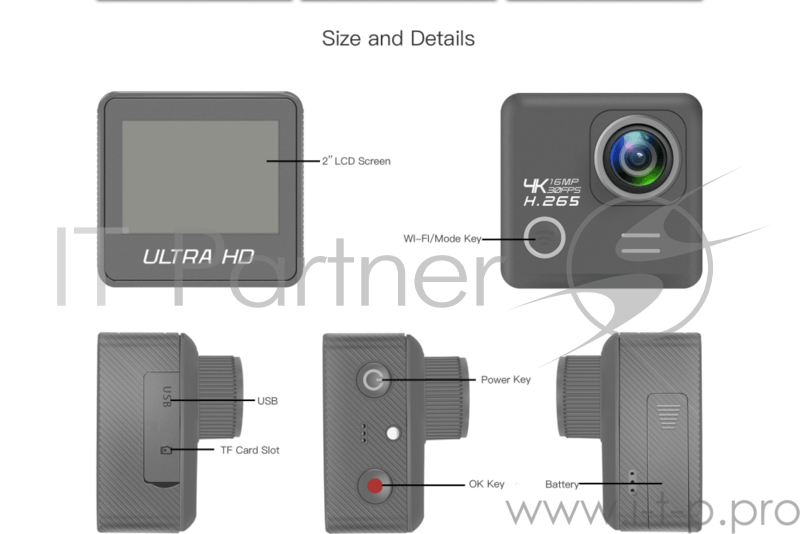 Видеокамера Nello ActionCam OnReal X7k+