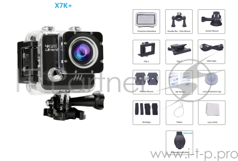 Видеокамера Nello ActionCam OnReal X7k+