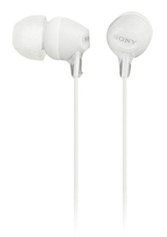 наушники SONY MDR-EX15AP, белый {Наушники с гарнитурой}
