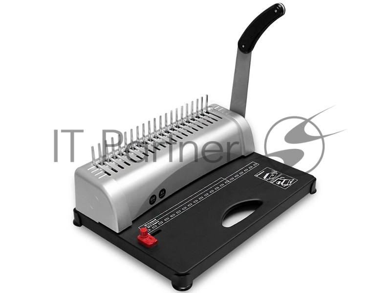 Брошюровщик ГЕЛЕОС БП-13 на пластиковую пружину, А4, ручная перфорация 13 листов, переплет макс до 500 л., глубина перфорации 3,5-5,5 мм