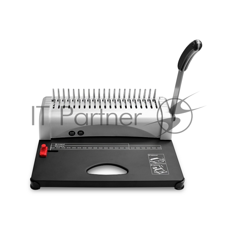 Брошюровщик ГЕЛЕОС БП-13 на пластиковую пружину, А4, ручная перфорация 13 листов, переплет макс до 500 л., глубина перфорации 3,5-5,5 мм