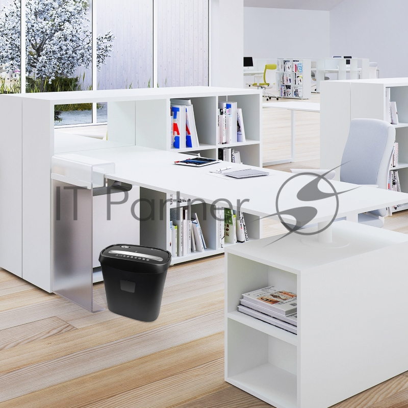 Шредер ГЕЛЕОС УД15-4, (DIN P-4), фрагмент 3,9х35мм, 8-10 лист (70г/м2), скобы, 15 литров