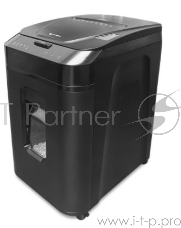 Шредер ГЕЛЕОС АП40-4, DIN P-4 (4 ур-нь секр.), фрагмент 3,9х12мм, АВТОПОДАЧА 170 лист (70г/м2), пл.карты/скрепки/скобы, 37 литров