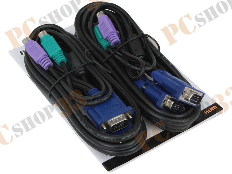 Переключатель KVM на 4 ПК D-Link DKVM-4K/A7B монитор (D-Sub), клавиатура (PS/2), мышь (PS/2)