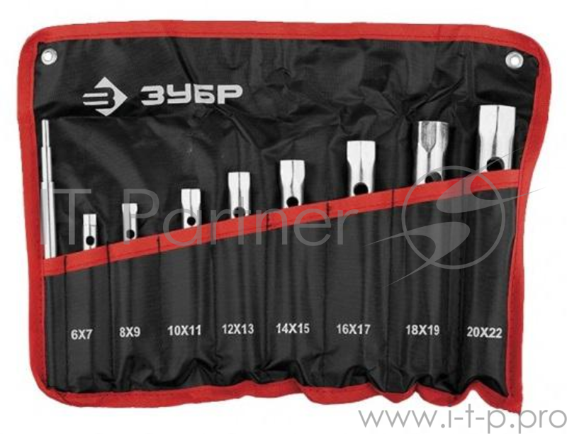 Набор ЗУБР МАСТЕР 27162-H9 трубчатые двухсторонние. 6-22мм. с воротком. 9шт