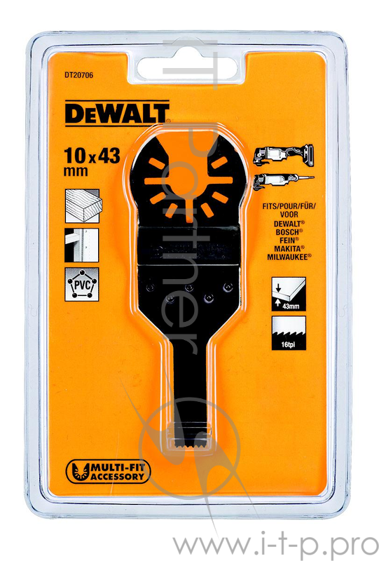 Полотно пильное DEWALT DT20706-QZ для мфи погружное чистый пропил 43X10мм для мелкой работы по дер.