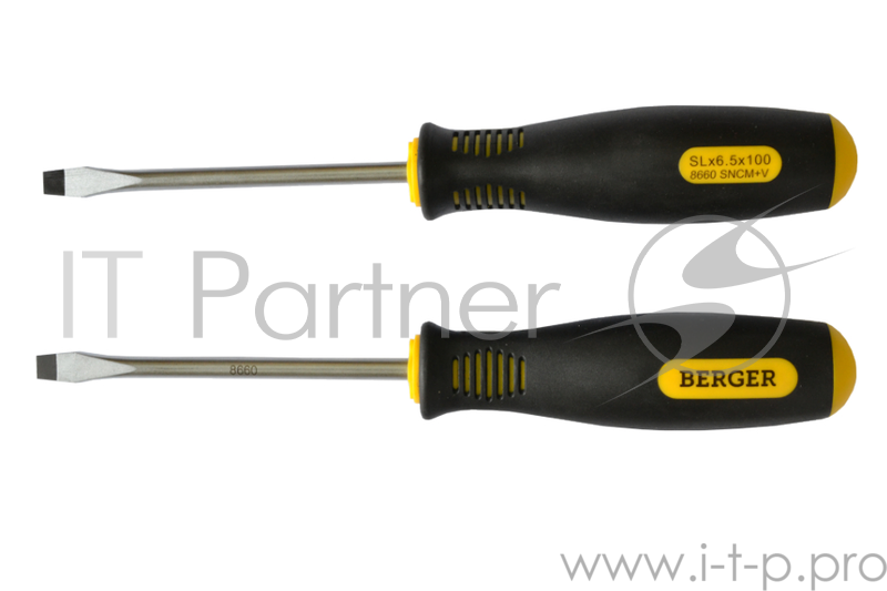 Отвертка BERGER BG1041 шлицевая 4x100мм