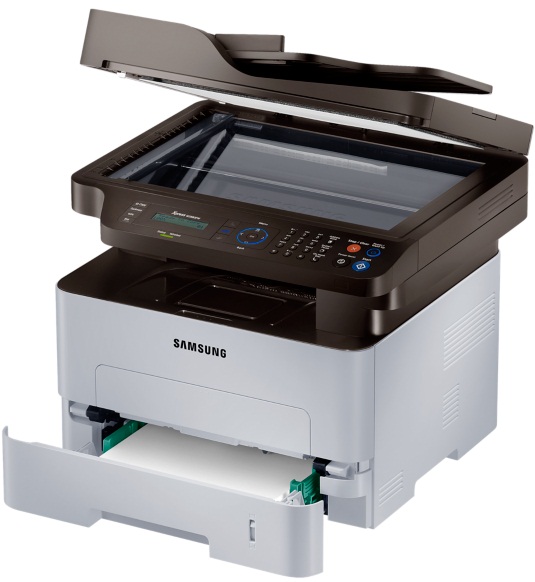 МФУ Samsung SL-M2880FW лазерный принтер/сканер/копир/факс, A4, 28 стр/мин, 4800x600 dpi, 128 Мб, ADF, дуплекс, подача: 250 лист., вывод: 120 лист., Ethernet, USB, Wi-Fi, ЖК-панель