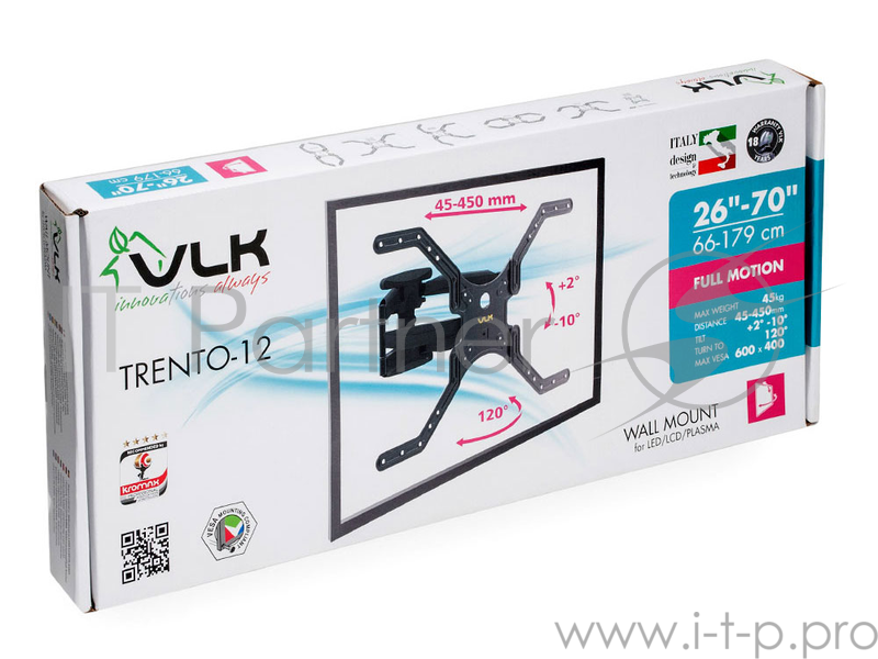 Кронштейн VLK TRENTO-12 BLACK для LED/LCD телевизоров 26