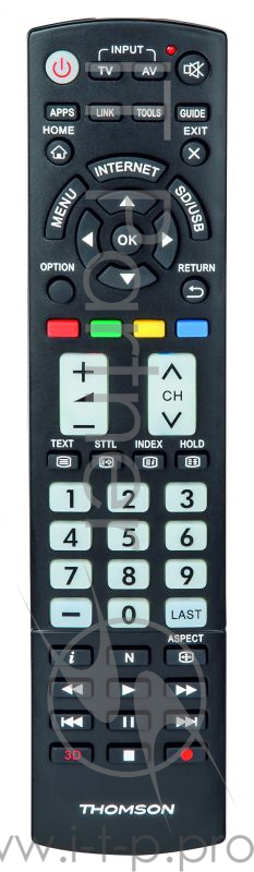 Универсальный пульт Thomson H-132502 Panasonic TVs черный