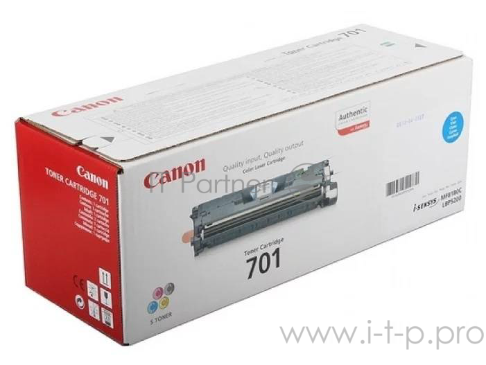 Тонер-картридж Canon 701 C (9286A003) Cyan голубой, 4000 стр., для LBP-5200